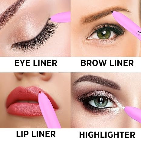 4-in-1 Makeup Pen (eye Liner, Brow Liner, Lip Liner, & Highlighter)