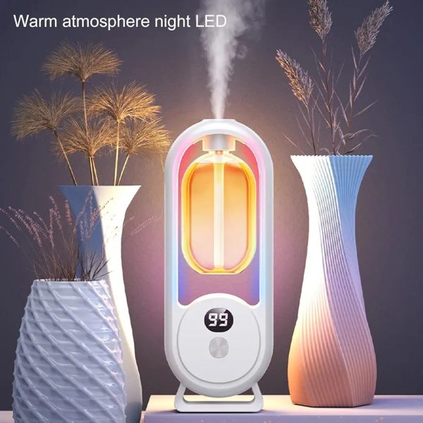 Wall-Mounted Essential Oil Diffuser – Rechargeable with Timer & Display