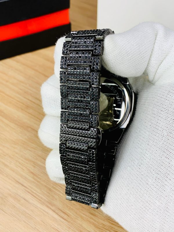 New Watch Collection Black Stone / Blacked Iced Out Stain-less Steel