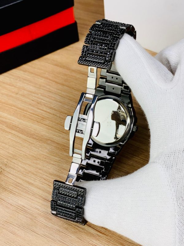New Watch Collection Black Stone / Blacked Iced Out Stain-less Steel
