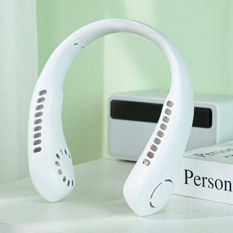 Vaneless Bladeless Hanging Neck Fan – Portable & Rechargeable