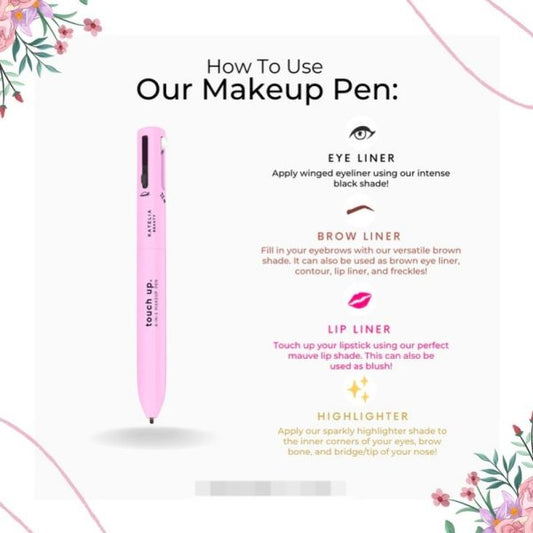 4-in-1 Makeup Pen (eye Liner, Brow Liner, Lip Liner, & Highlighter)