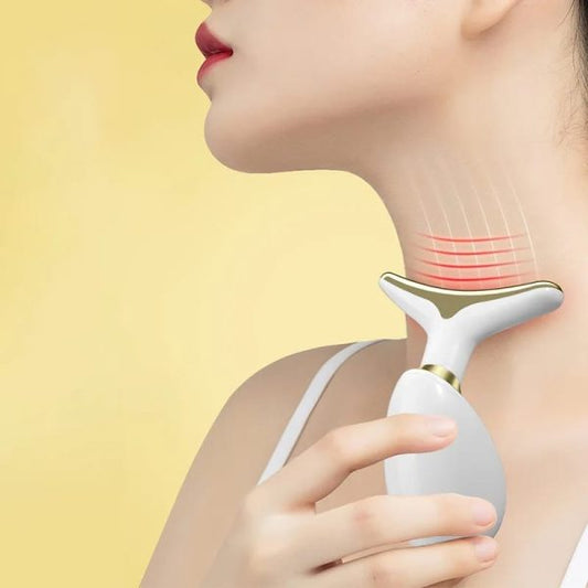 EMS Facial & Neck Massager – Red Light Therapy, Anti-Wrinkle