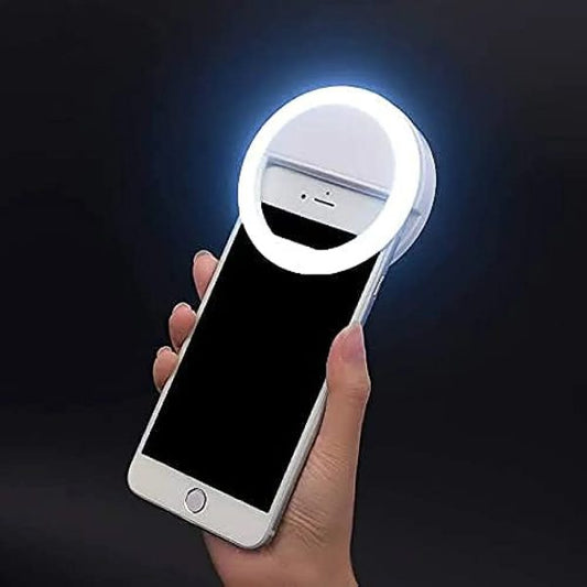 Portable LED Ring Selfie Light – For Smartphones & Tablets