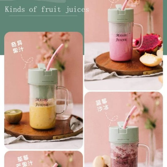 Mason Portable Mini Juicer Blender with Straw Cup
