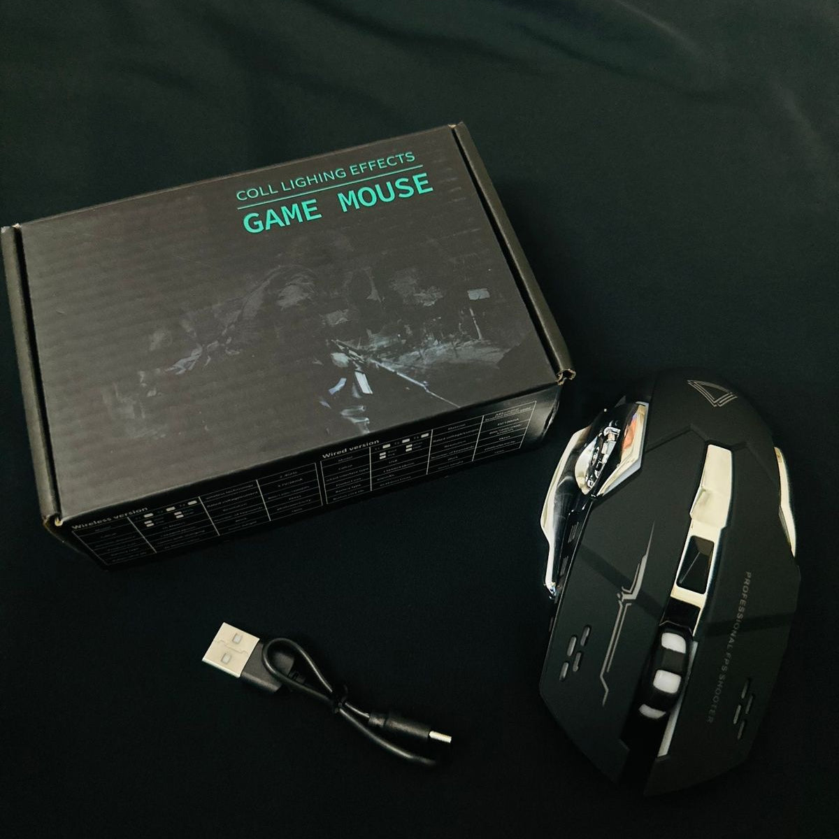 Wireless Rechargeable Gaming Mouse – LED Light