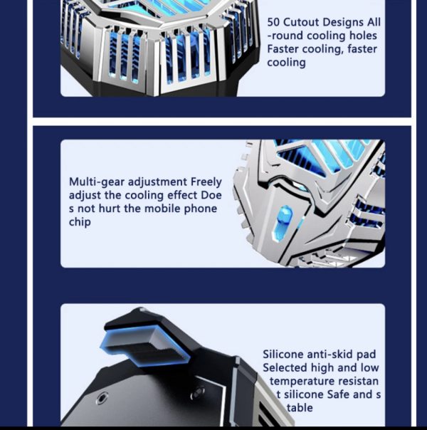 DS01 Magnetic Mobile Phone Cooler – Adjustable Cooling Fan
