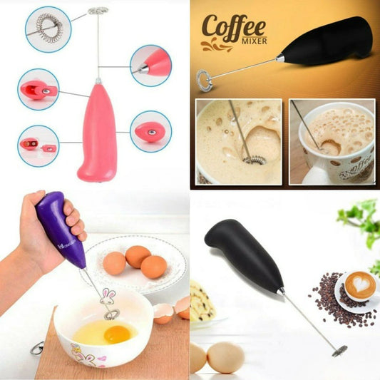 NW000418 Mini Electric Egg Beater & Coffee Milk Frother – Battery Operated (Random Color)