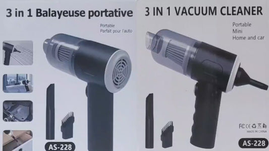 2-in-1 Cordless Air Duster & Mini Vacuum Cleaner – 50000 RPM | 16000PA Sucti